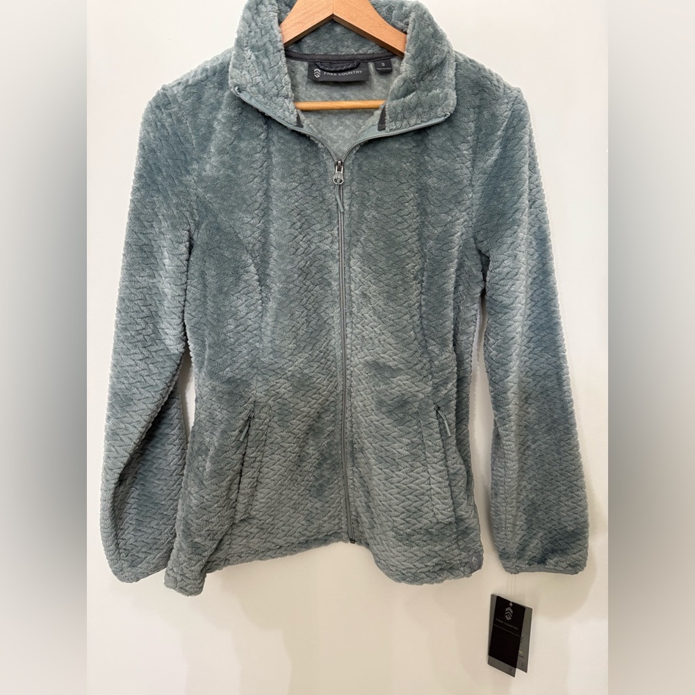 NWT‎ Free Country Light Weight Fleece Jacket in Gray - S